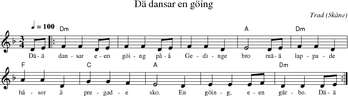 D dansar en ging