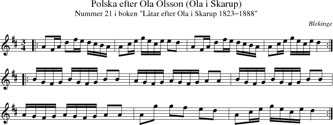 Polska efter Ola Olsson (Ola i Skarup)