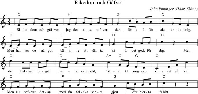 Rikedom och Gfvor