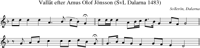 Vallt efter Amus Olof Jnsson (SvL Dalarna 1483)