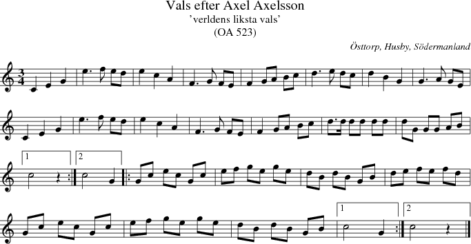 Vals efter Axel Axelsson