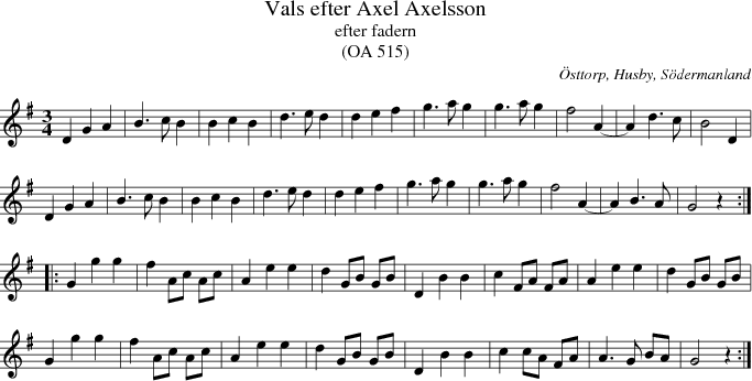 Vals efter Axel Axelsson