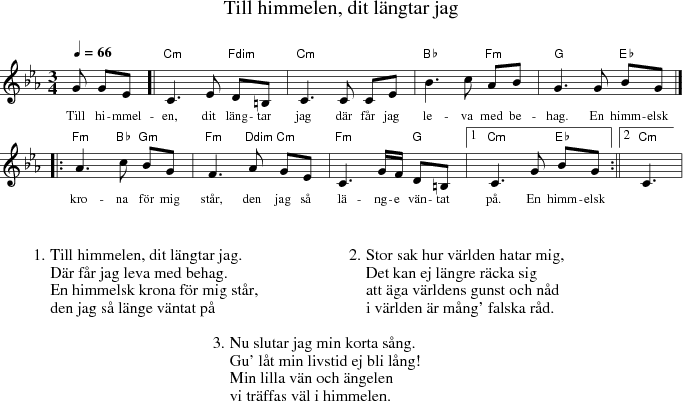  Till himmelen, dit lngtar jag